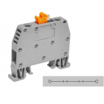 ONKA 6mm² SCREWED TESTING RAIL TERMINAL BLOCKS Double Expulsive GREY, knife type (BOTH SIDES COVERED)