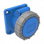 16A 1-PHASE (3PIN: 2P+E) PANEL MOUNT INDUSTRIAL SOCKET, IP67