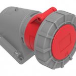 5x32A.3-PHASE (5PIN: 3P+E+N) 90° Angled wall Socket, IP67