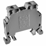 ONKA 6mm² SCREWED TYPE RAIL TERMINAL BLOCKS  GREY (BOTH SIDES COVERED) UL CERTIFIED