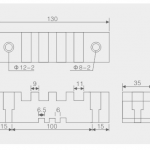 11MM SLOTS 1 POLES 4 RUNS, SMC WHITE
