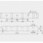 11MM SLOTS 4 POLES 1 RUN, SMC WHITE