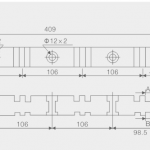 11MM SLOTS 4 POLES 2 RUNS, SMC WHITE