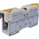 MRK 150mm² STUD TERMINAL BLOCKS FOR CABLE LUGS GREY (WITH COVER)