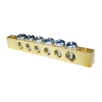 EARTHING BRASS BAR 80A 6.5X9MM 7 HOLES 2 HOLE FOR FIXING