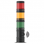 Ø70 3 LAYER LEDS (RED+YELLOW+GREEN) LIGHT TOWER WITH BUZZER - 12-24VAC/DC