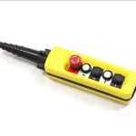 Crane Control 4 button + 1 Emergency Button,  Single Speed