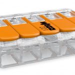 WAGO 221-415 COMPACT Splicing Connector; for all conductor types; max. 4 mm²; 5- conductor; with levers; transparent housing;