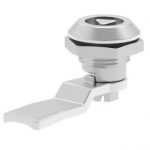 QUARTER TURN CAM LOCK  8MM TRIANGULAR CHROME PLATED H7 L44MM (enclosure locks - electrical Panel Locks)