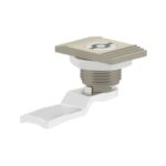 QUARTER TURN CAM LOCK 3MM DB BLACK PAINTED H7 L44 (enclosure locks - electrical Panel Locks)